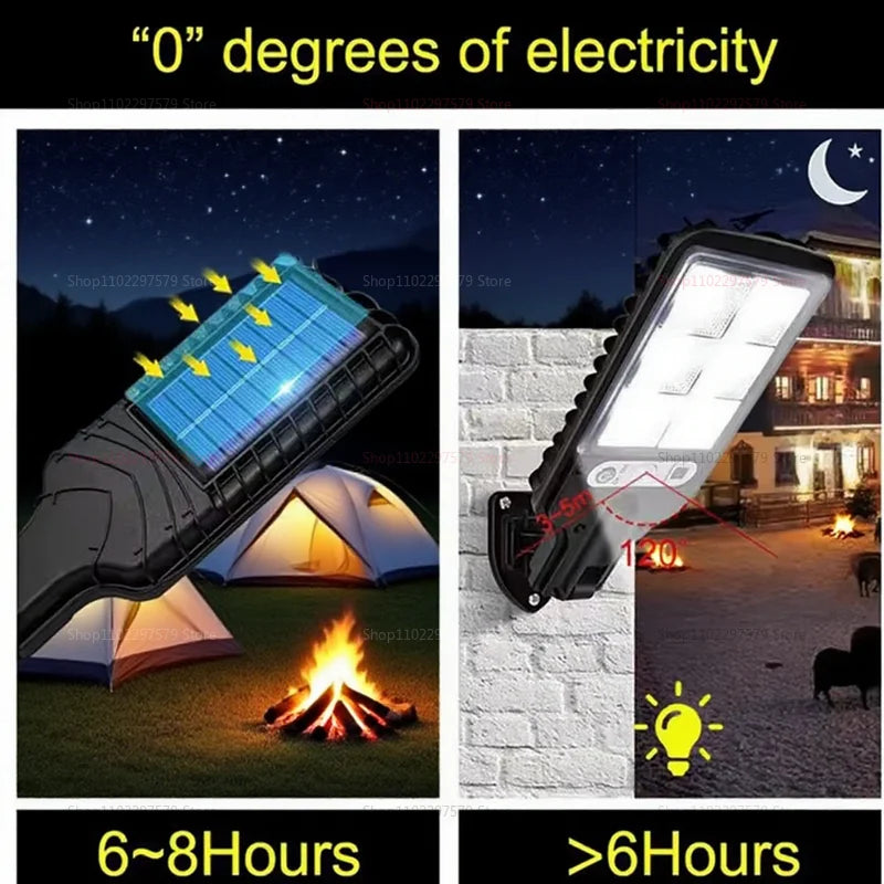 2025 Solar Street Lights Outdoor Rural House Fully Automatic LED Motion Sensor Super Bright Waterproof Security Garden Path Lamp