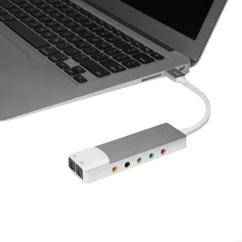 External USB sound card with microphone inputs, line inputs, and optional optical DIF output for professional-quality sound editing