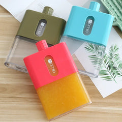 Bouteille d'eau plate en plastique de voyage sans BPA 500ml A6 A5, en papier, pour l'extérieur, avec coussin Portable