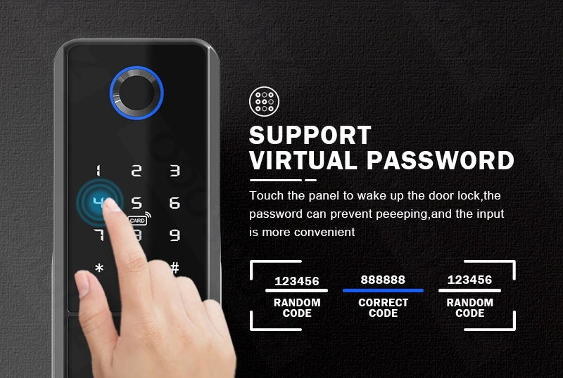 Serrure de porte intelligente électronique sans clé, serrure à empreintes digitales, étanche, Tuya, télécommande WiFi, Bluetooth, carte d'application TTLock, code numérique