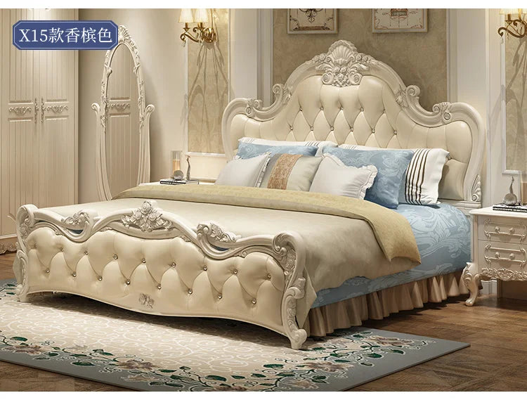 Ensemble de chambre à coucher design moderne princesse pour filles, literie double haut de gamme, luxe, meubles nordiques existants