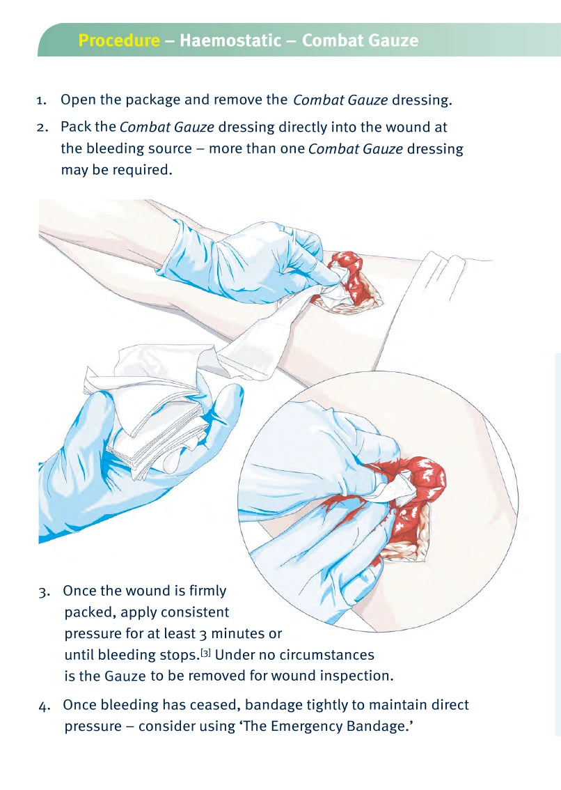 Rouleau de gaze de stérilisation compressée, bandage médical d'urgence, bandage de contrôle hémostatique, emballage sous vide, plié en Z, premiers soins