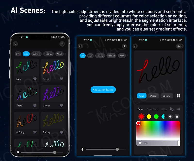 Vegetting 140cm lumières d'ambiance de voiture LED intérieur RGB symphonie atmosphère lampe USB APP contrôle à distance pour Tesla modèle 3 Y S X
