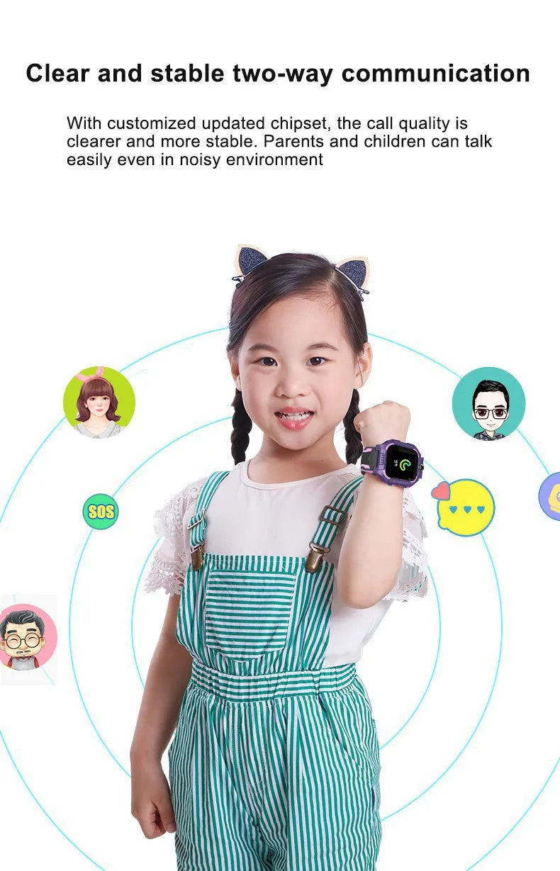 Q19B enfants montre intelligente SOS appel téléphonique localisation Tracker Anti-perte caméra écran tactile étanche étudiant montre-bracelet