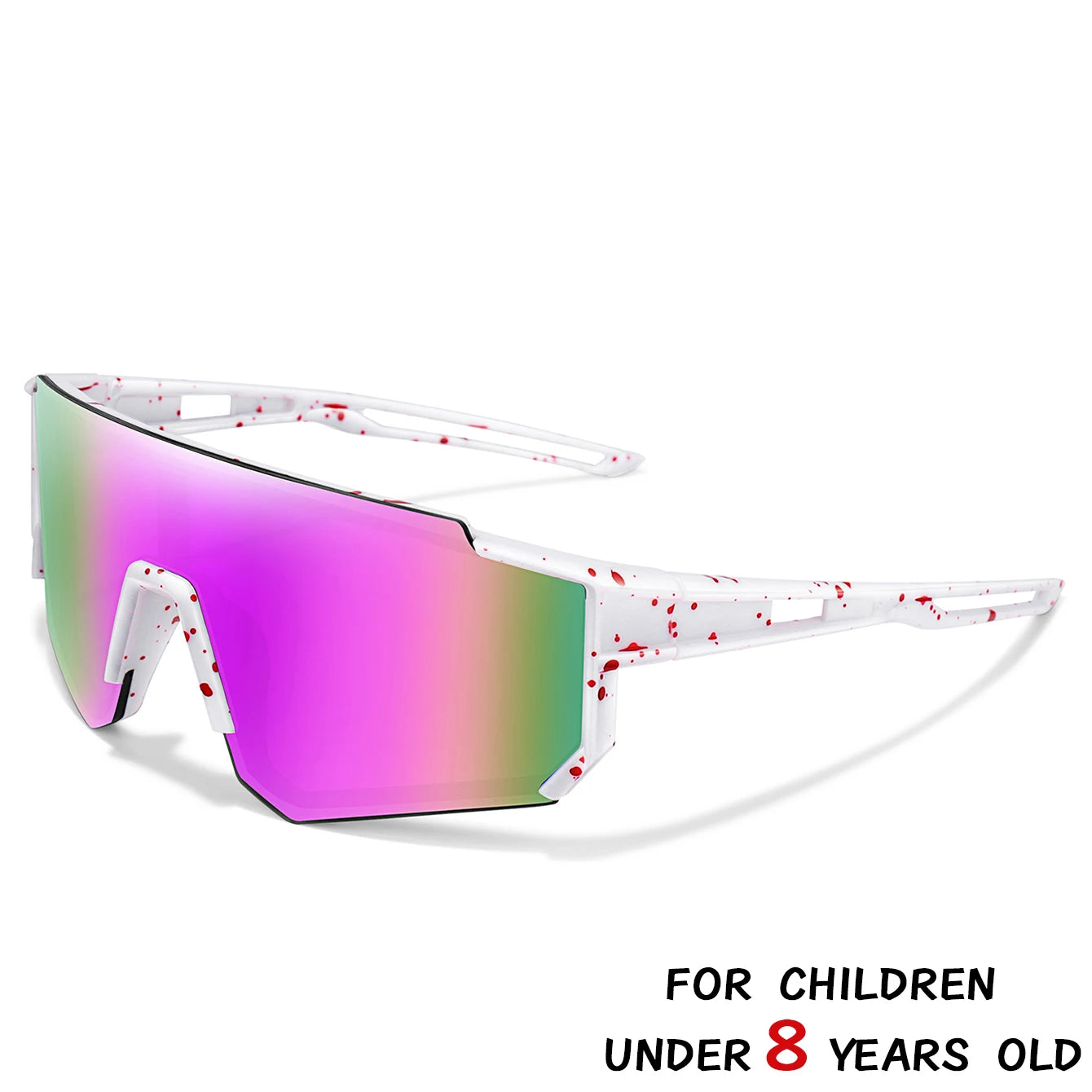 Lunettes de soleil de baseball pour enfants de 3 à 8 ans, lunettes de vélo d'extérieur pour garçons et filles, lunettes de sport pour jeunes, lunettes de camping pour enfants, lunettes de vélo VTT, UV400