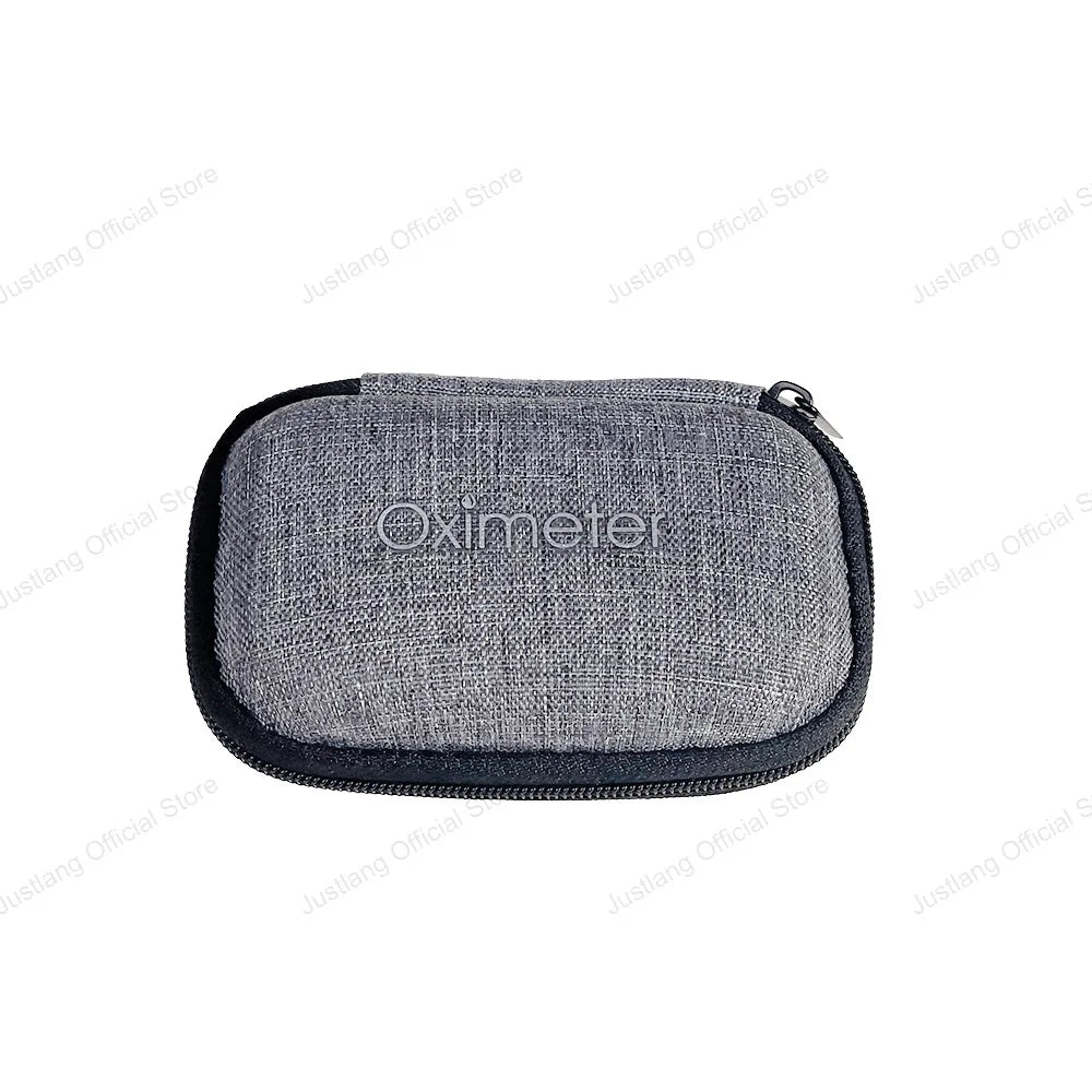JUSTLANG – boîte de rangement d'oxymètre renforcé, pour pouls du bout des doigts, luxe, Saturation en oxygène dans le sang, moniteurs à fermeture éclair, étui pour la maison