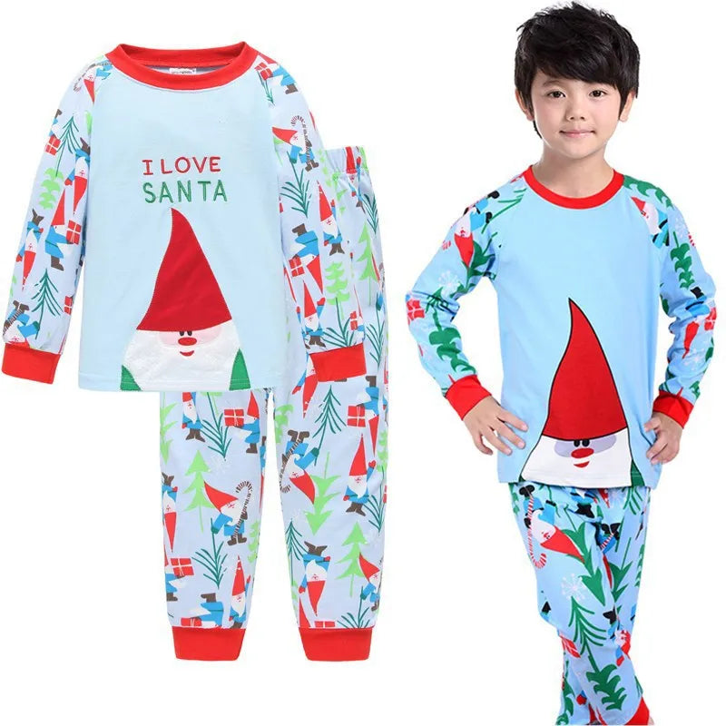 Ensemble haut et pantalon imprimés de noël pour enfants, vêtements pour garçons et filles, vêtements de maison pour fête de noël, ensembles mignons pour enfants, Costumes de Cosplay