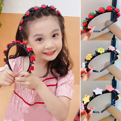 Bandeau tressé de dessin animé pour enfants, bandeau mignon de Style coréen pour bébé avec Clip, accessoires de cheveux pour filles à la mode