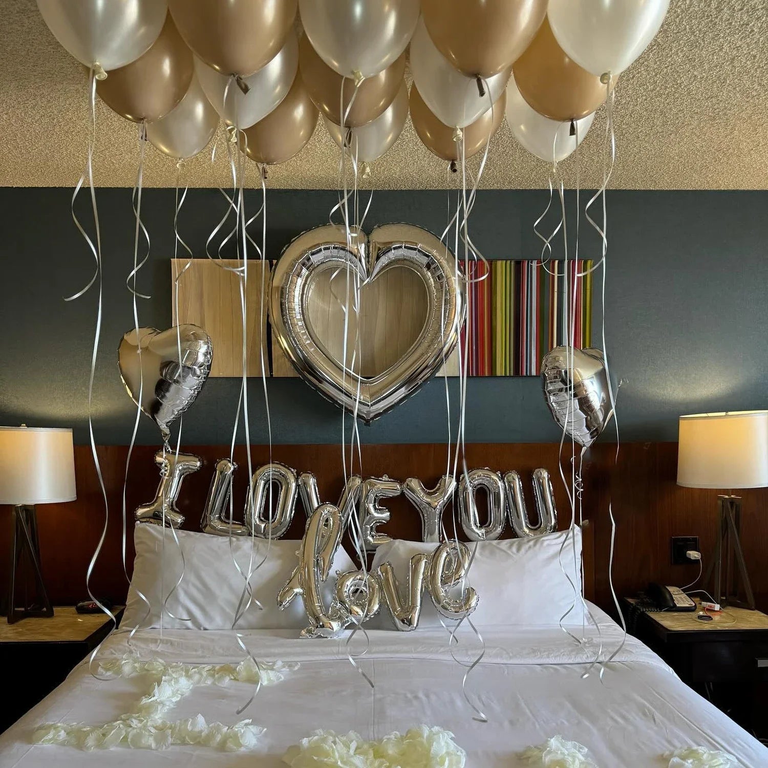Bannière de lettres I Love You de 16 pouces, ballons de décoration Big Love pour la saison de mariage, fiançailles, cadeau de mariée, fête des mères