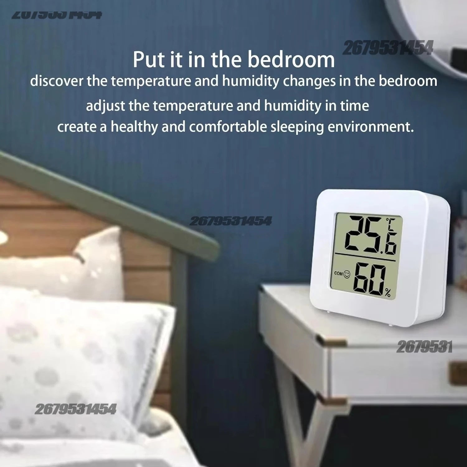Thermomètre numérique intérieur Mini LCD hygromètre thermomètre intérieur ménage humidité mètre affichage numérique capteur mural