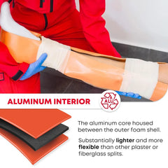 Rouleau d'attelle universelle en aluminium pour premiers secours, polymère de survie médicale pour fixation, Kit médical d'urgence en os, voyage en plein air