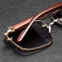 2025 lunettes De soleil carrées De luxe pour hommes nouveau en bois Vintage Designer lunettes De mode lunettes De soleil femmes vacances Gafas De Sol Hombre