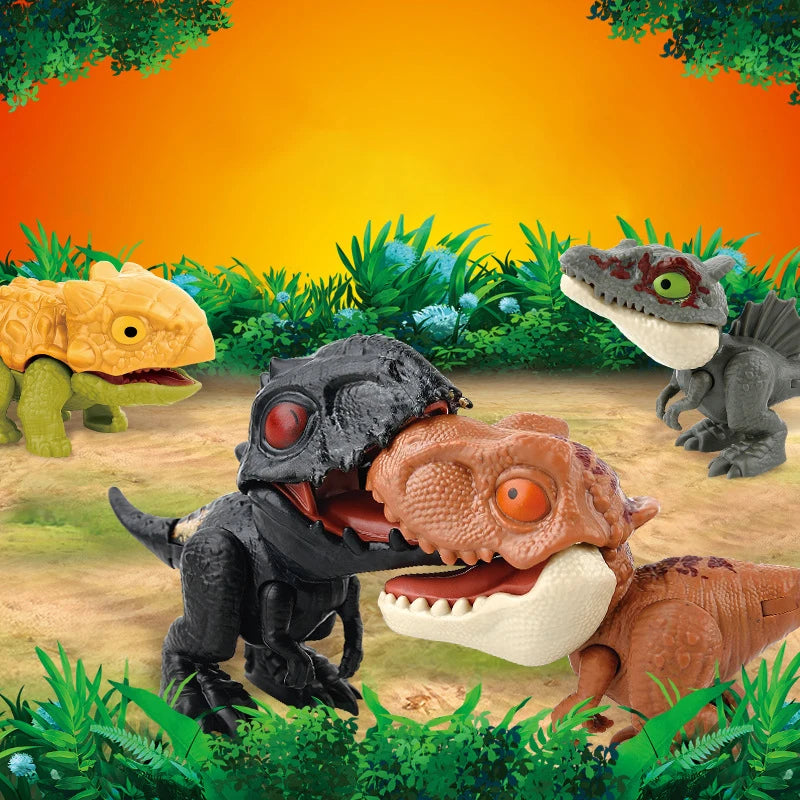 Jouets de dinosaure à doigt pour enfants, Mini modèle d'animaux de tyrannosaure créatifs et amusants, jouet d'interaction pour enfants, cadeaux