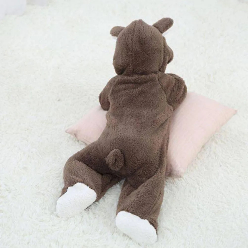 Nouveau-né bébé barboteuses hiver chaud polaire Bebe garçons fille Costume infantile filles vêtements Animal ensemble bébé combinaisons tenue de noël