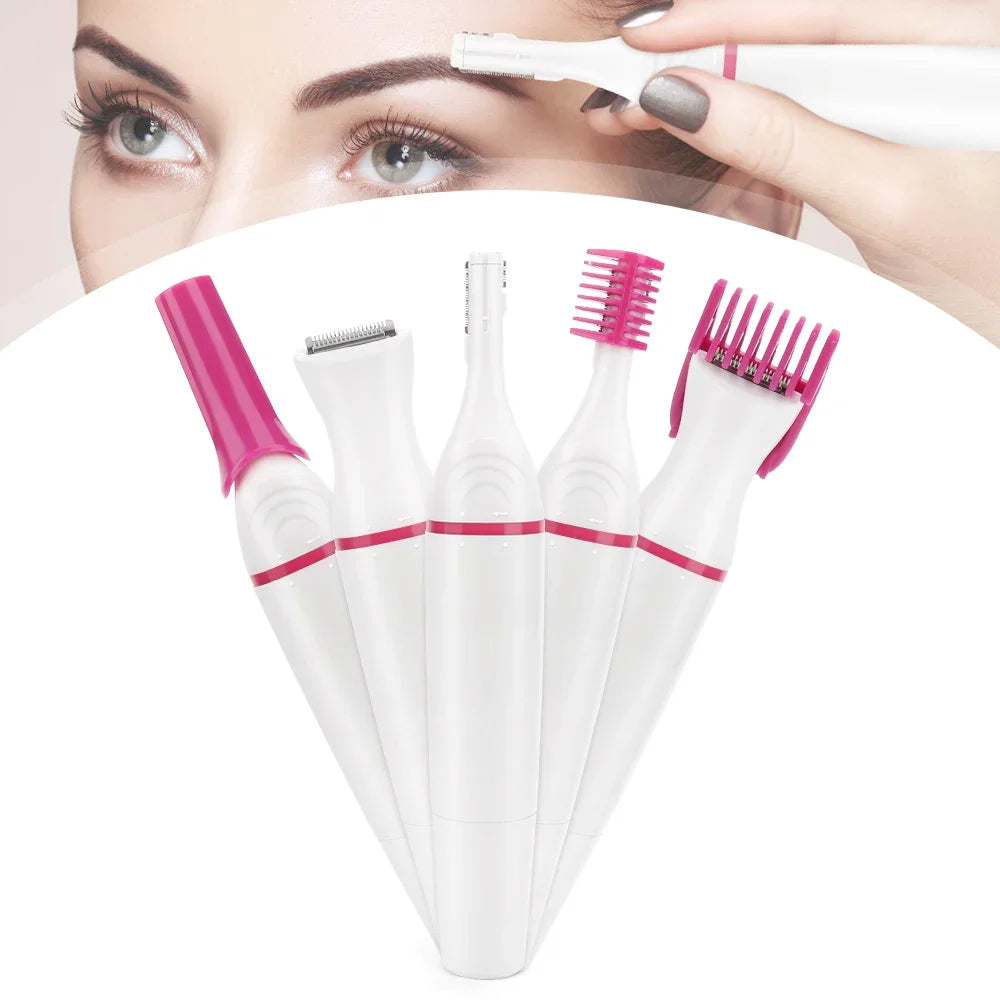 Femmes épilation électrique rasage femme Machine à raser 5 en 1 multifonction Mini rasoir tondeuse rasoir pour sourcils aisselles