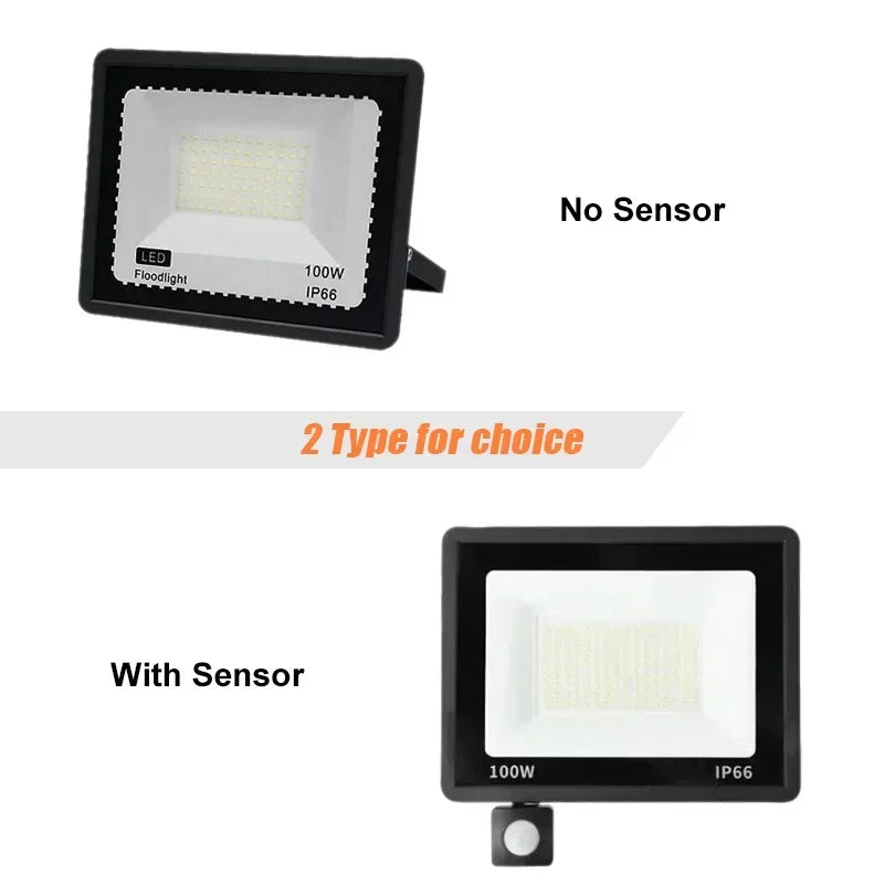 Éclairage LED étanche projecteurs extérieurs lampe 220V projecteur LED 100W 50W 30W 20W 10W pour jardin Garage rue applique murale