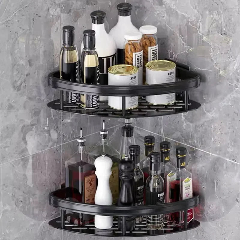 HOStorage-Étagère d'angle murale sans perçage T1, support de rangement pour douche