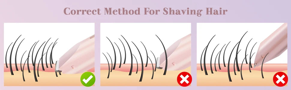 Electric shaver for women, waterproof shaver for wet and dry hair, 2-in-1 double head, double bikini trimmer, hair clipper, detachable head