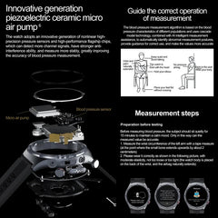2025 santé montre intelligente NFC ECG pompe à Air pression artérielle oxygène sanguin ECG + PPG Bluetooth appel NFC montre intelligente pour hommes femmes Airbag