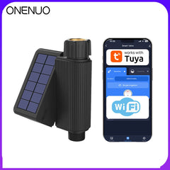 Tuya Wifi Smart Watering Timer, Solar Powered Drip Irrigation System, Built-in Water Flow Recorder, Water Controller