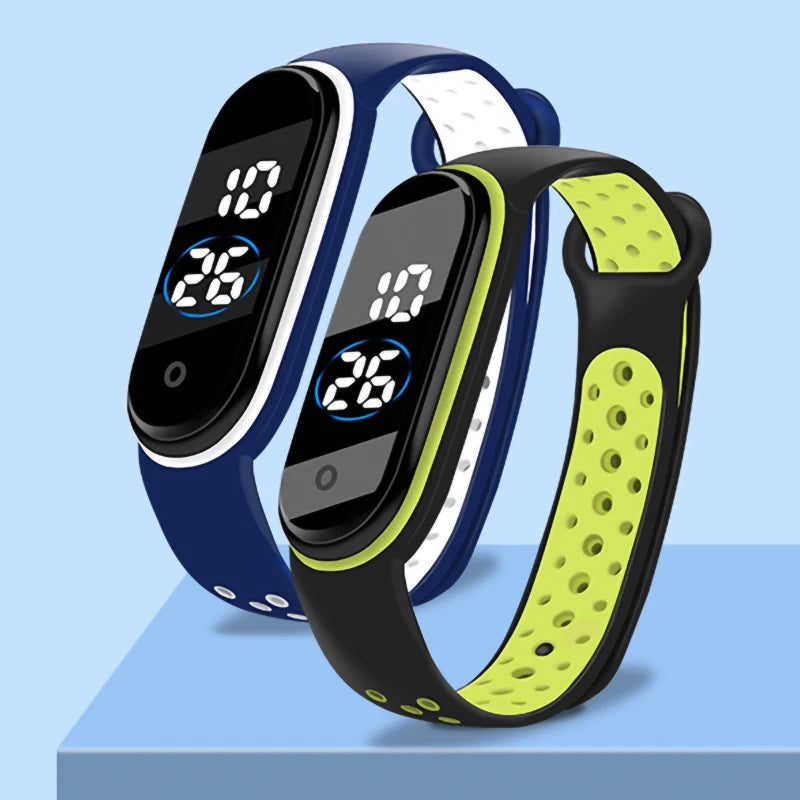 Montres numériques LED pour enfants, montre-bracelet en silicone pour garçons et filles, horloge de sport étanche, luxe, nouveau