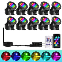2/3/8/10 LED lumières étanche IP68 fontaine sous-marine étang Spot lumière paysage projecteur pour jardin APP télécommande