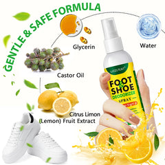 Spray désodorisant pour chaussures de pied, 100ml, parfum de citron, odeur de choc, élimination des déodorants Nemesis, antibactérien, rafraîchissant, désodorisant