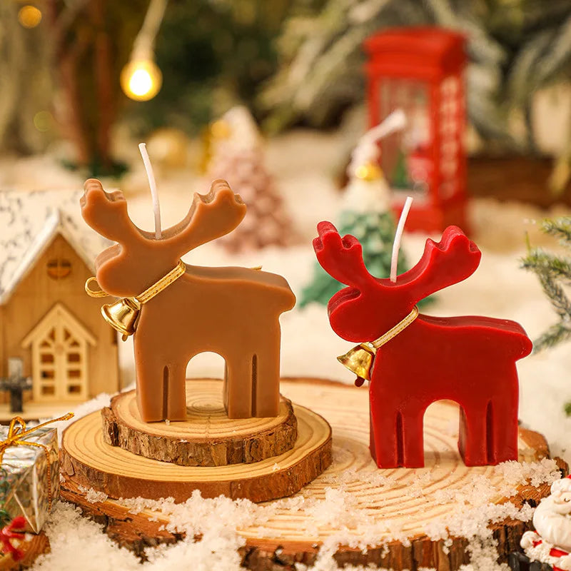 Christmas candles, scented deer candles, home decoration, scented candles, Merry Christmas, giving a festive gift for the home, New Year's