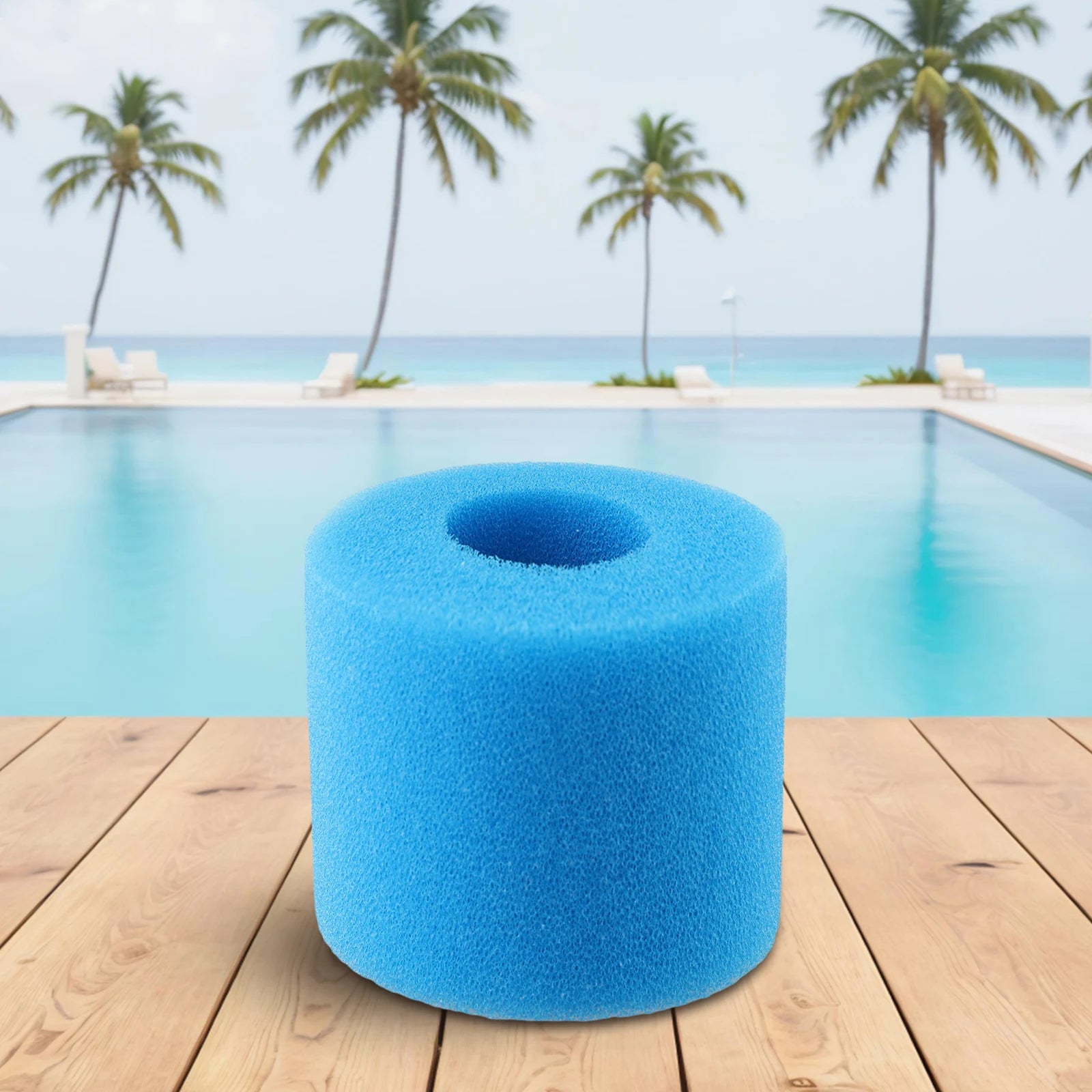 Éponge filtrante de piscine en Bio mousse réutilisable, longue durée, facile à nettoyer, universelle pour le Type I/II/VI/D, 1 pièce