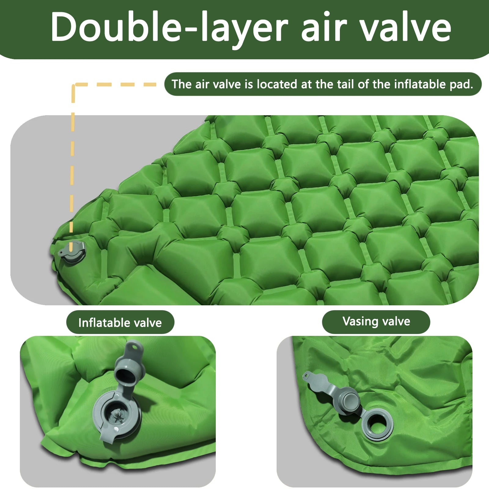 Nouveau matelas gonflable simple - Connectable, léger et portable pour le camping, les voyages, l'usage domestique - Expédition rapide!