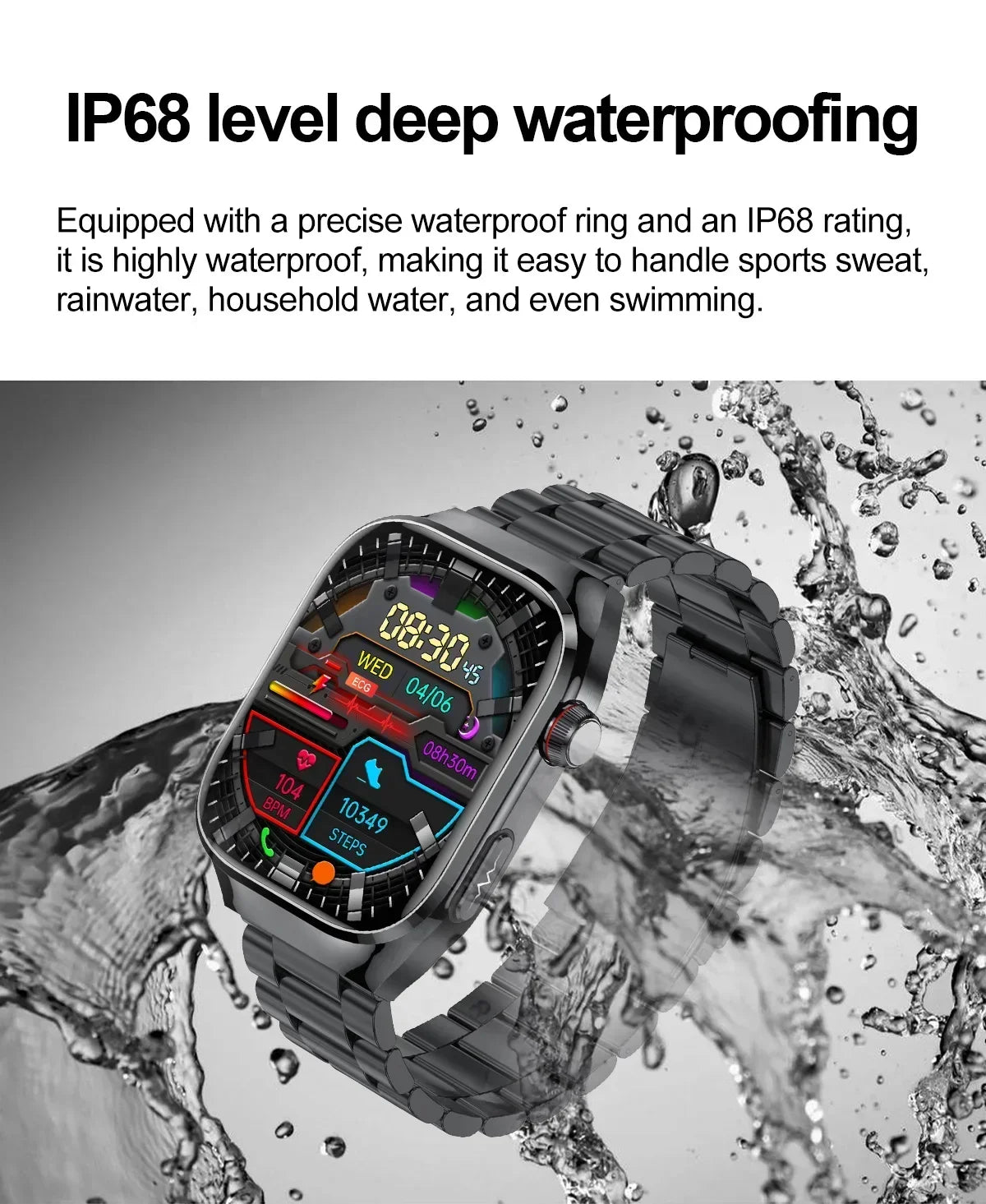 Xiaomi pression artérielle acide uricique graisse corporelle Smartwatch Micro examen physique orgue santé montres Bluetooth appel montre intelligente