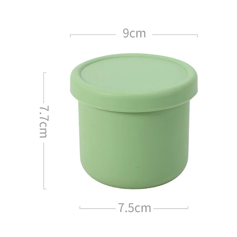 Boîte à déjeuner de 250ML pour enfants, récipient à salade, boîte à déjeuner antiadhésive en Silicone avec couvercle, boîte à Bento réutilisable, moule à glaçons
