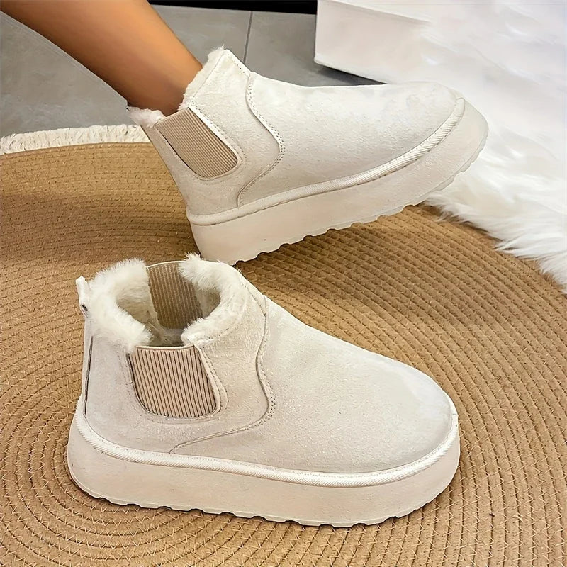2025 nouvelles bottes de neige à semelles épaisses pour femmes en peluche chaude marque de luxe bottines de créateur hiver Mujer Botas nouvelles bottines pour femmes