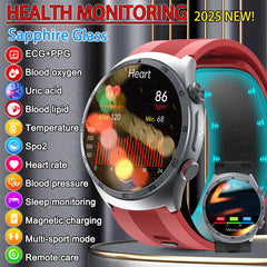 2025 santé montre intelligente NFC ECG pompe à Air pression artérielle oxygène sanguin ECG + PPG Bluetooth appel NFC montre intelligente pour hommes femmes Airbag