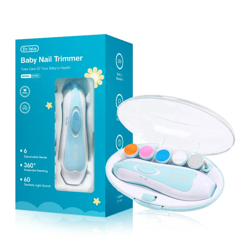 Coupe-ongles électrique pour bébé, outil de polissage des ongles pour enfants, soins pour bébé, coupe-ongles multifonctionnel, ensemble de manucure pour nourrissons