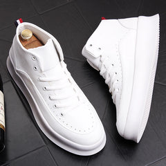 Marque designer hommes bottes rouge blanc chaussures en cuir de vache beaux appartements chaussure plate-forme botte cheville botas masculinas chaussures homme