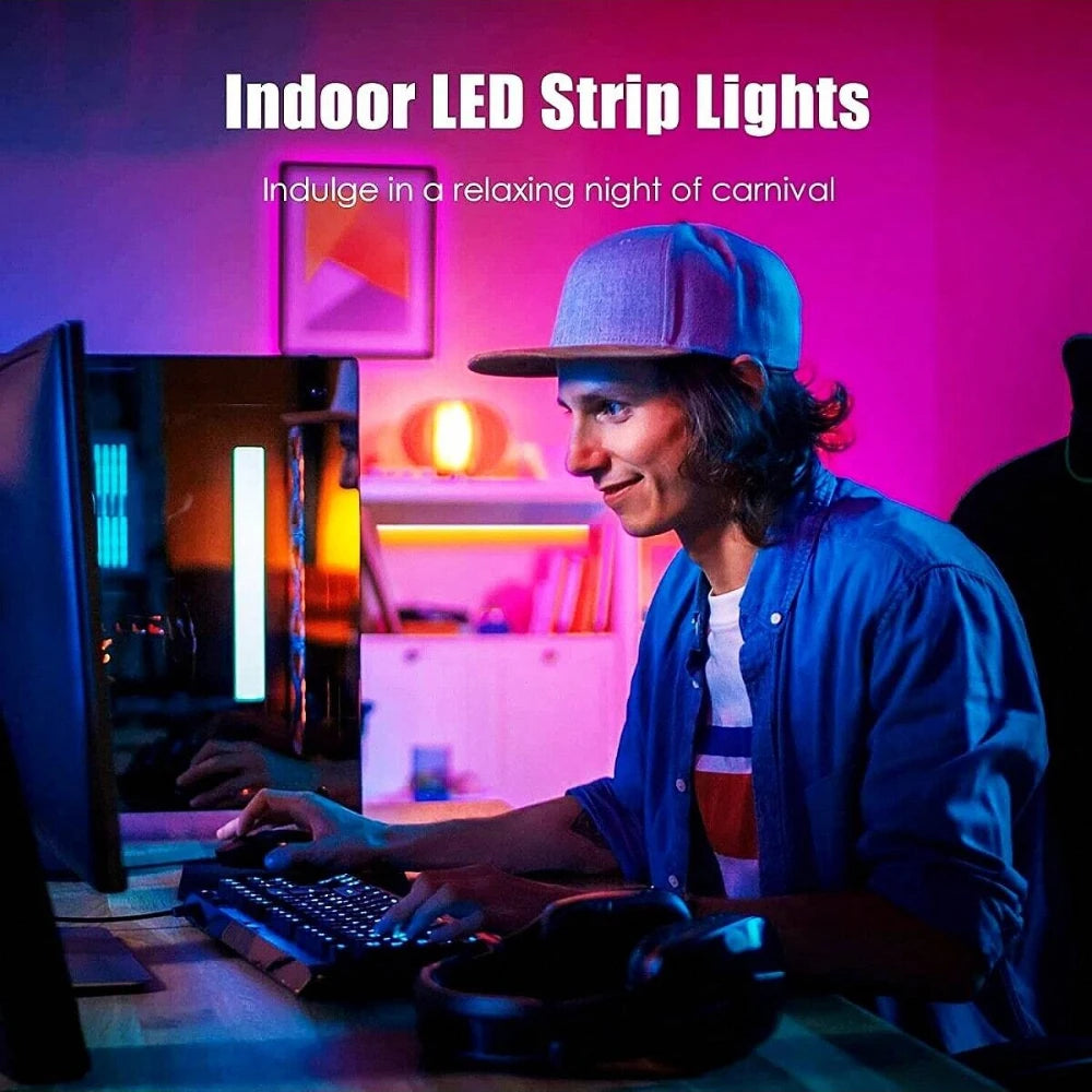 Bande lumineuse Led USB RGB, 5m, 10m, 20m, 30m, avec contrôle par application, ruban Flexible, pour la décoration de la pièce de la maison