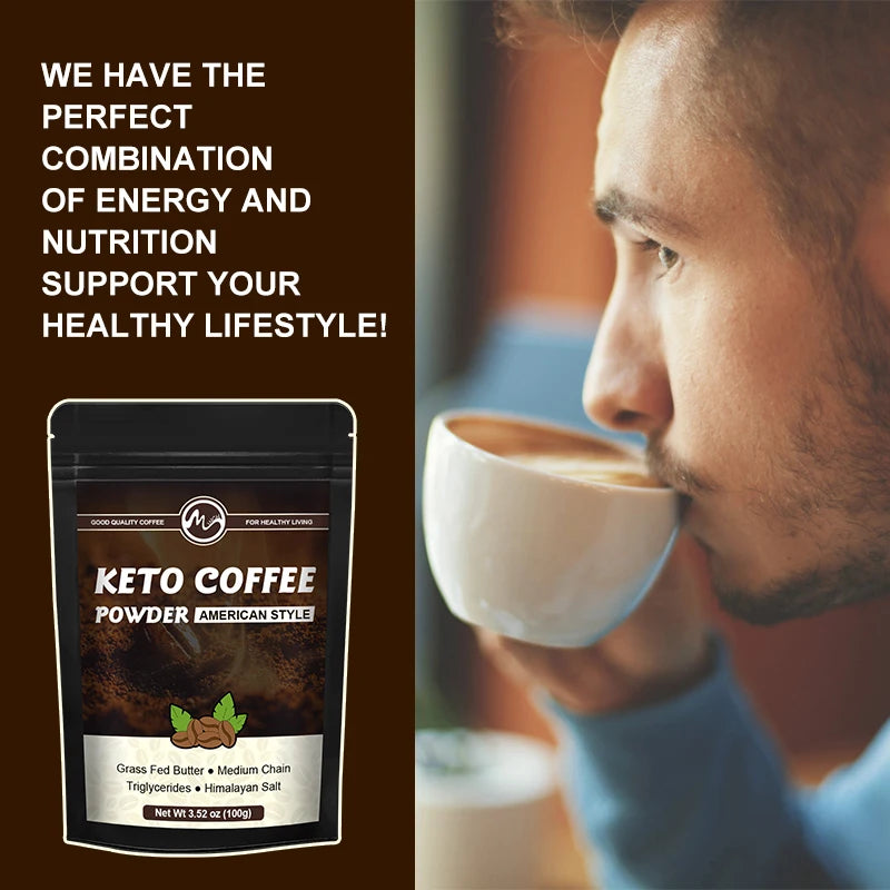 Café Keto cétogène, prend en charge l'énergie et le métabolisme, gestion du poids, faible en glucides, prend en charge le métabolisme énergétique