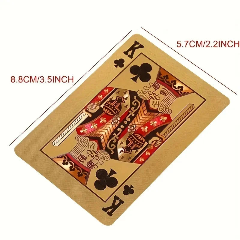 Carte de Poker en feuille d'or cartes à jouer en plastique de Style européen accessoires jeu de cartes étanches outils magiques
