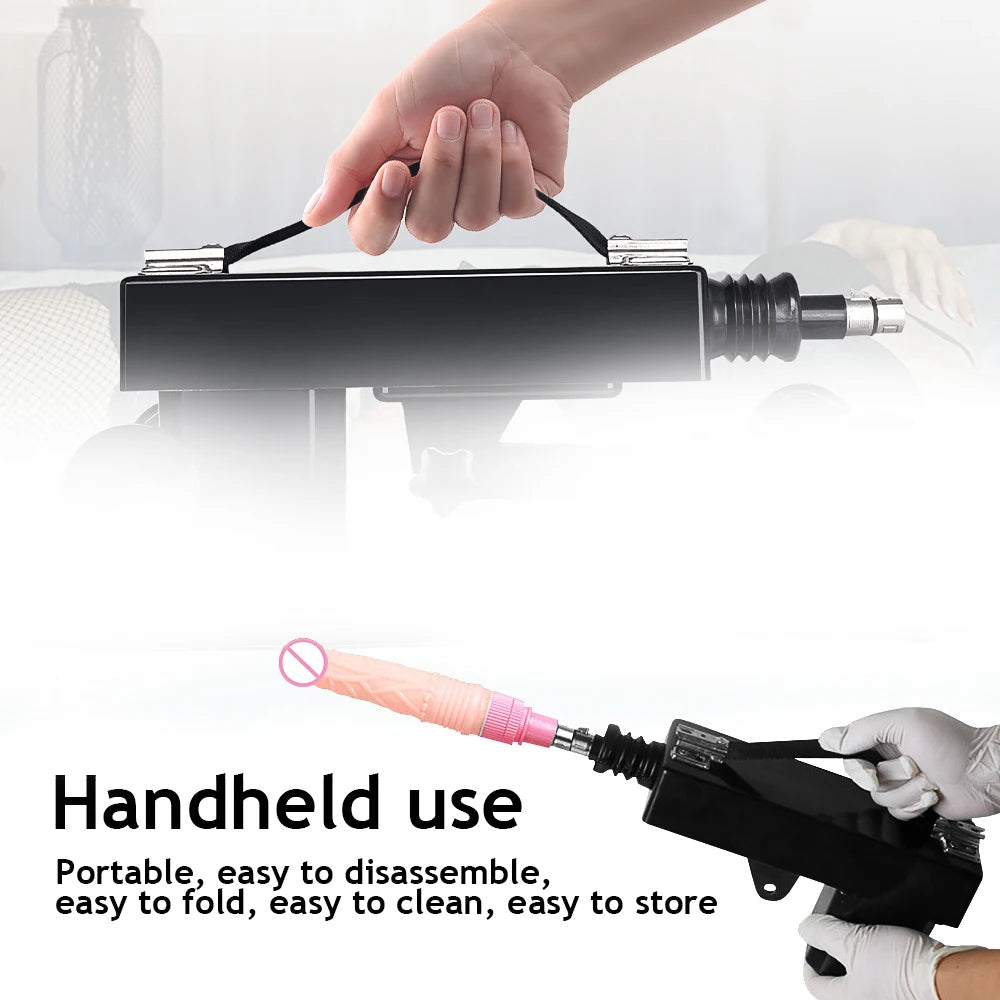 Sex machine, adult toy, automatic thrusting device for men and women, masturbation, adjustable vaginal and anal massage, pump gun