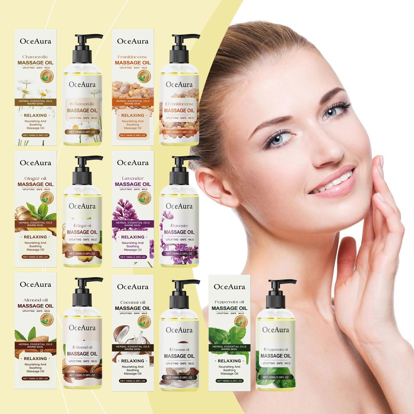 Huile AMP hydratante pour la peau lisse et nourrissante en profondeur, améliore l'humeur sèche et rugueuse, huile Linge relaxante, huile essentielle d'encens de Comuna pour le massage
