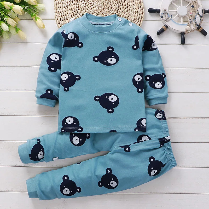 Vêtements pour enfants ensembles pour enfants vêtements pour enfants garçons filles coton dessin animé automne hiver vêtements pantalons vêtements de nuit sous-vêtements