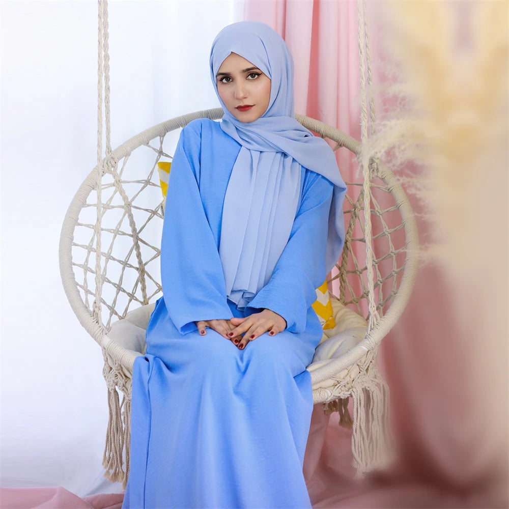 Black, white, pink, solid Dubai modest underdress, Abaya Islamic caftan Muslim dress with pockets, dresses for women, Muslim women's dress