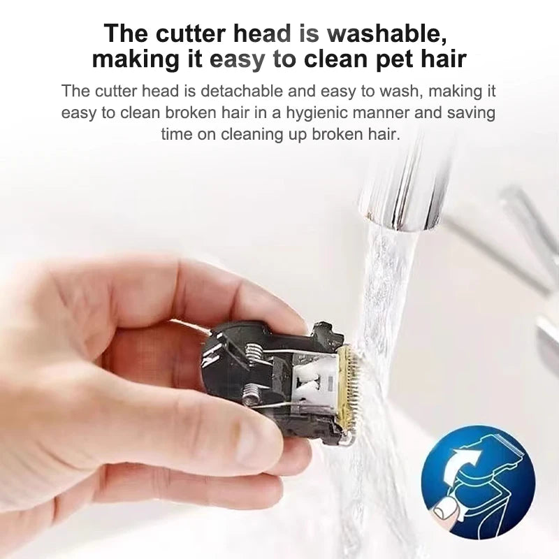 Professional electric hair clipper for men, ceramic blade, low noise home trimmer, USB charger, men's hair cutting tools