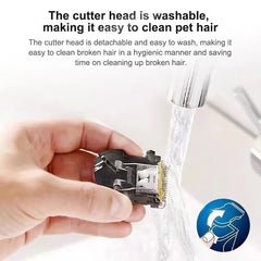 Professional electric hair clipper for men, ceramic blade, low noise home trimmer, USB charger, men's hair cutting tools