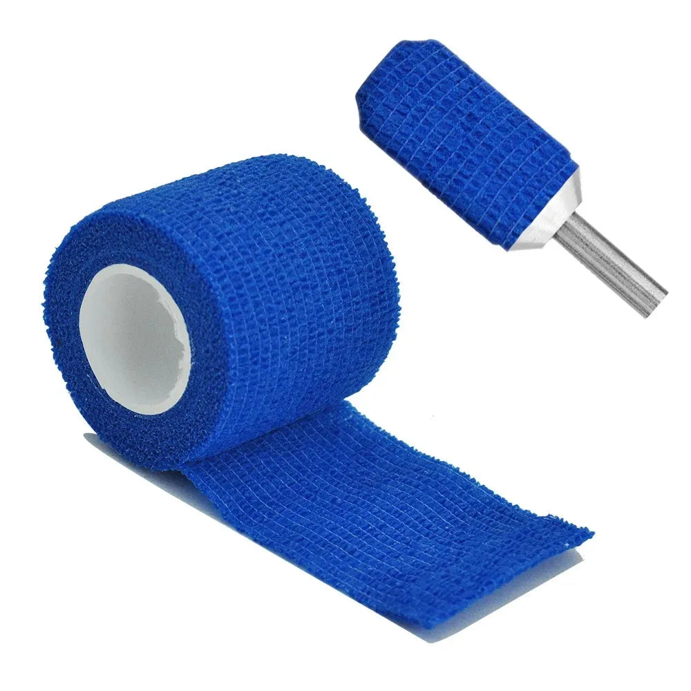 Bandage élastique auto-adhésif de sport bleu de 4.8 mètres, bandage de sport respirant pour poignet et cheville