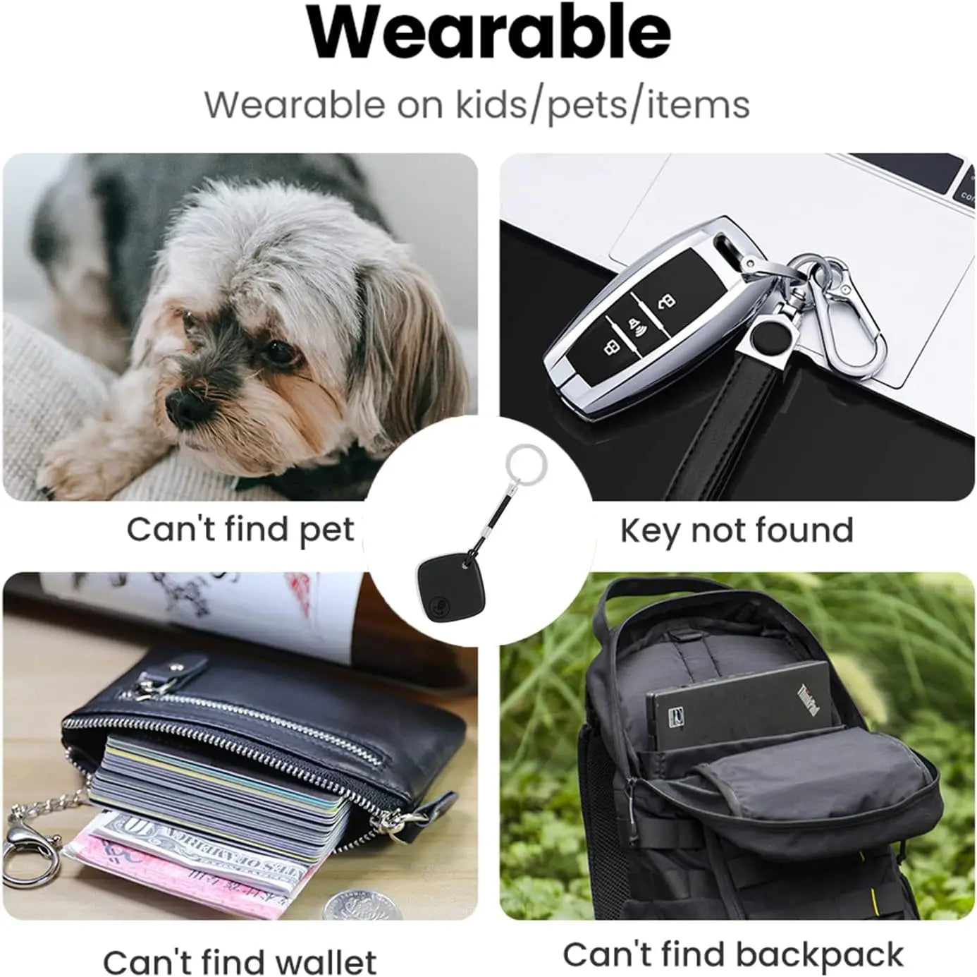 Le traceur GPS Bluetooth intelligent fonctionne avec Find My APP dispositif de rappel Anti-perte sans fil pour localisateur d'iphone clé enfants Finder