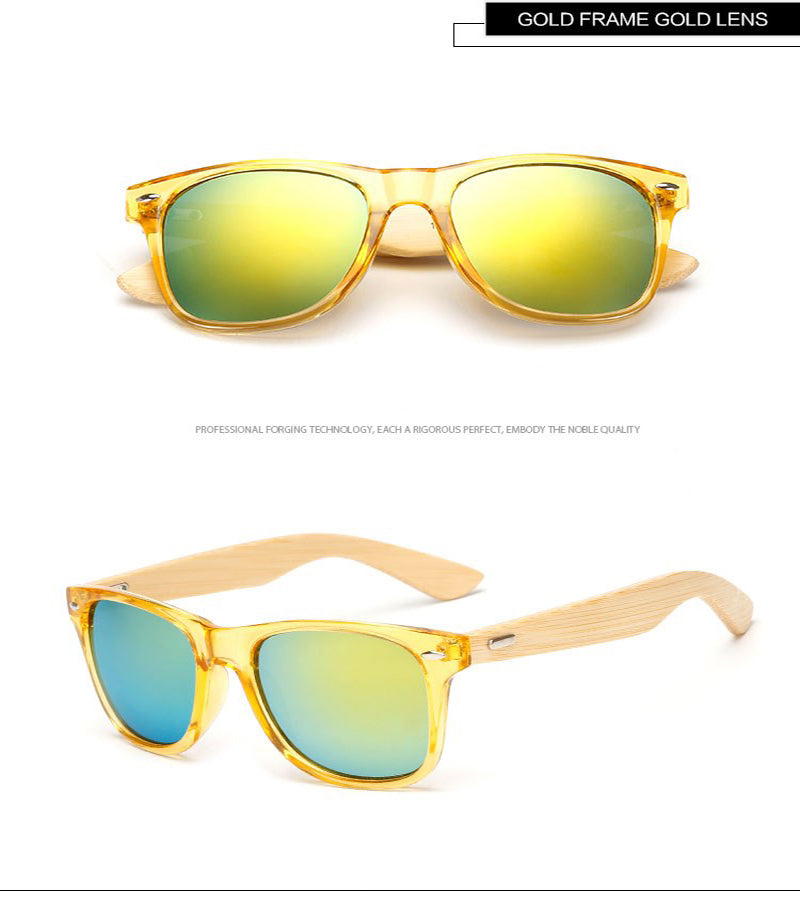 16 couleurs bambou lunettes de soleil hommes lunettes de soleil en bois femmes marque concepteur miroir Original bois lunettes de soleil rétro de sol masculino