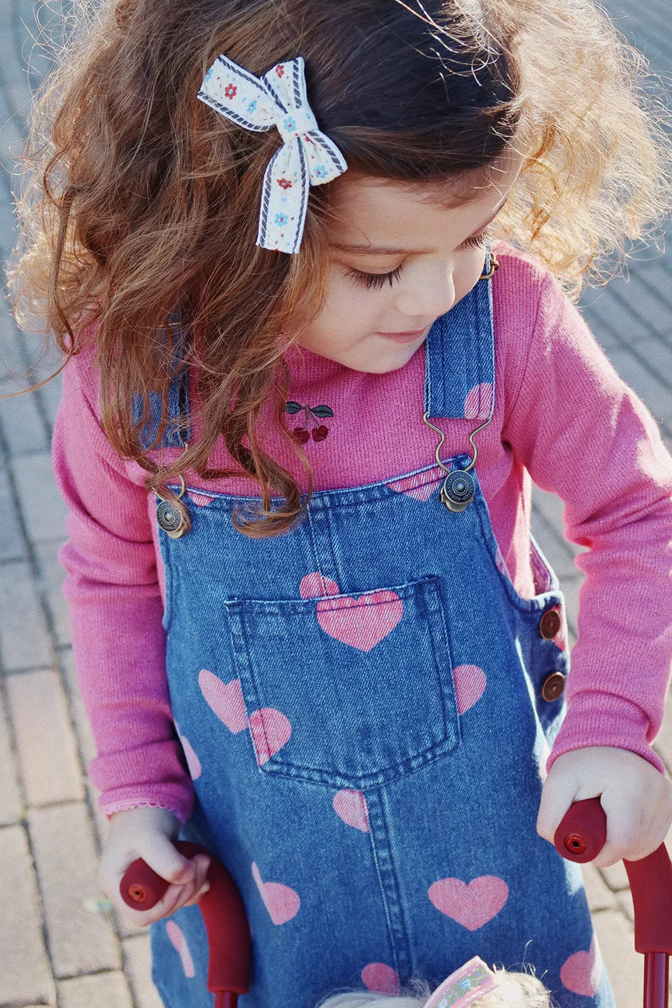 Robe imprimée mignonne pour filles, ensemble de vêtements pour tout-petits, veste à bretelles en jean, robes à enfiler en denim pour enfants, pantalons en jean combiné, marque KS, 2024