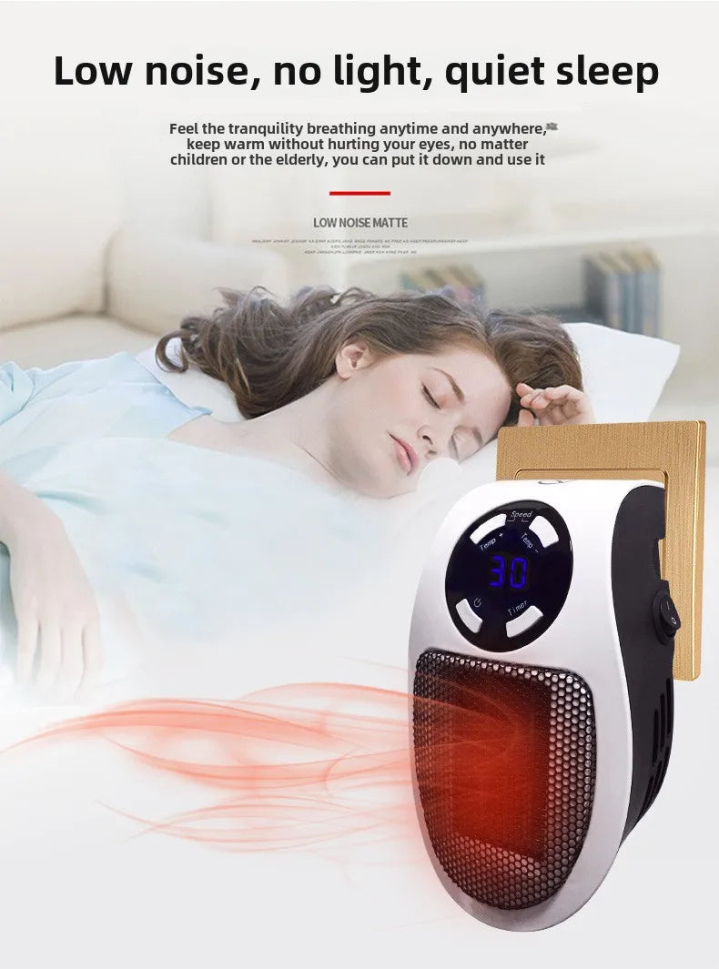 Chauffage électrique à prise murale, économe en énergie, faible bruit, radiateurs portables pour usage intérieur, pièce, cuillère à soupe